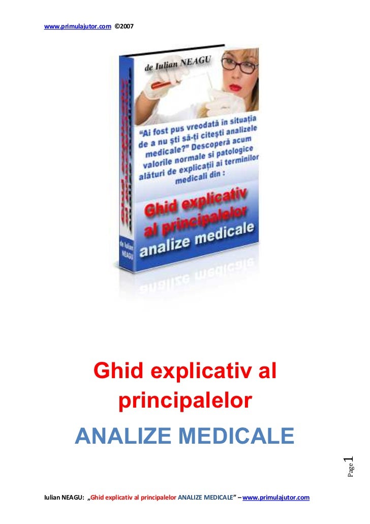 analize medicale explicate